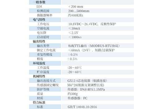 M80水下測(cè)距傳感器